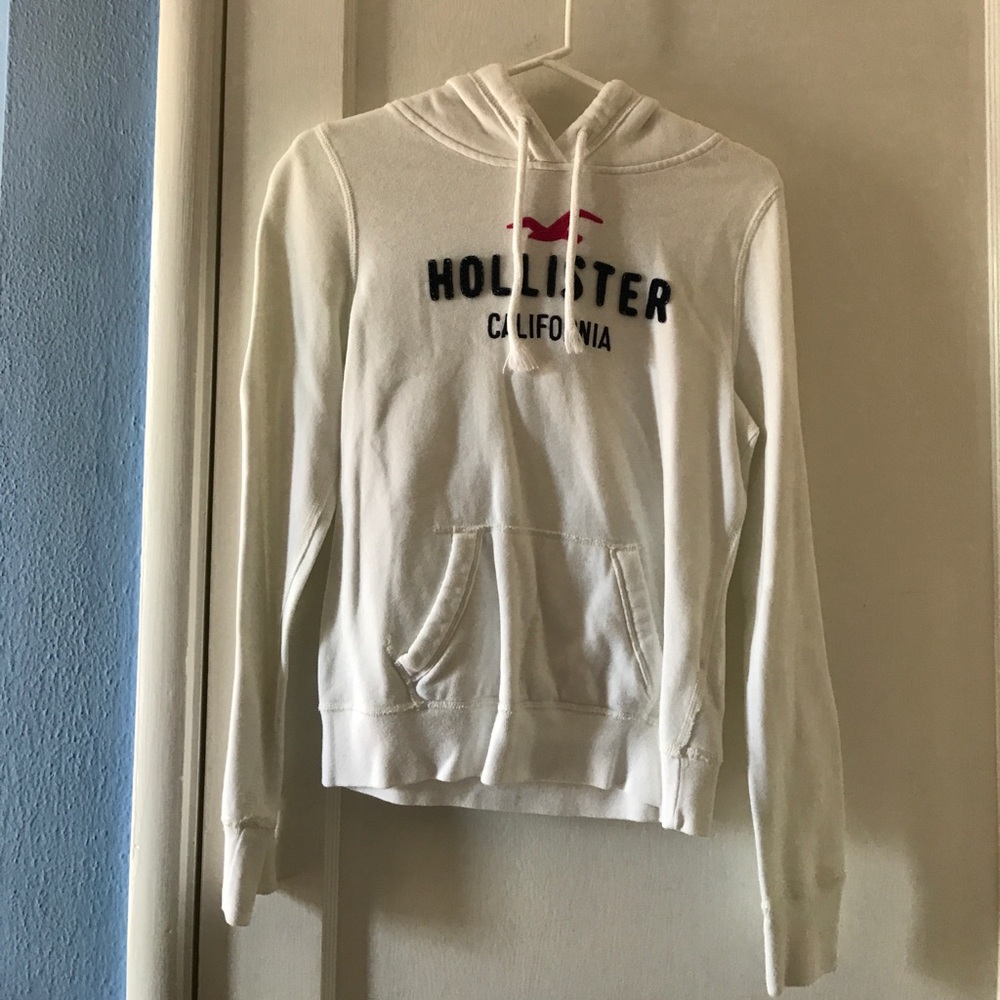 White hollister hoodie