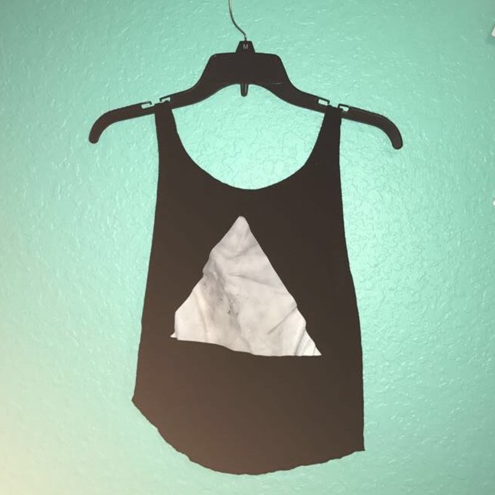 White triangle tank top shirt