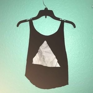 White triangle tank top shirt
