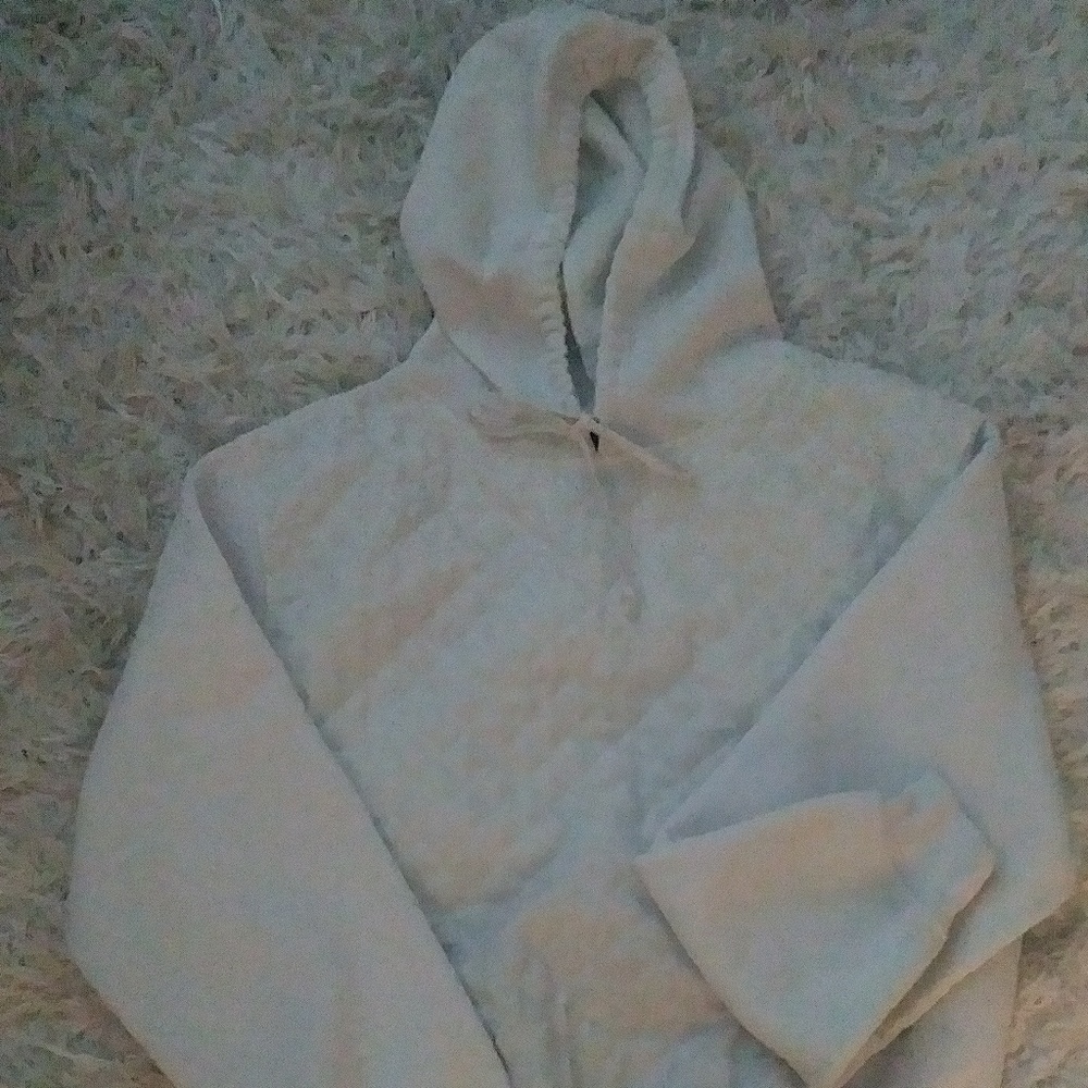 All white hoodie