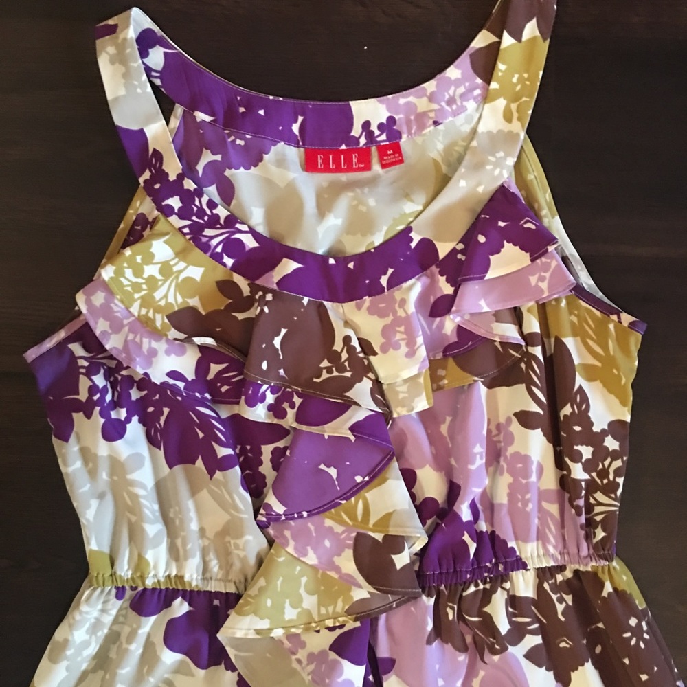 Floral Scoop Neck Cocktail Dress