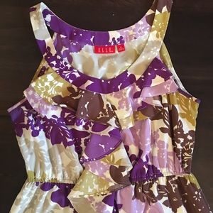 Floral Scoop Neck Cocktail Dress