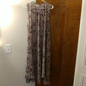 Floral Flowy Maxi Vest