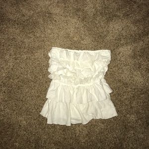 One time worn before strapless white blouse👚