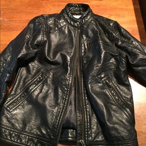 H&M boys Faux Leather Biker Jacket