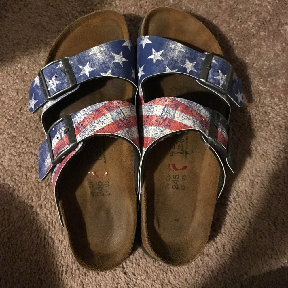 American flag birkenstocks