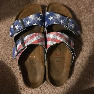 American flag birkenstocks