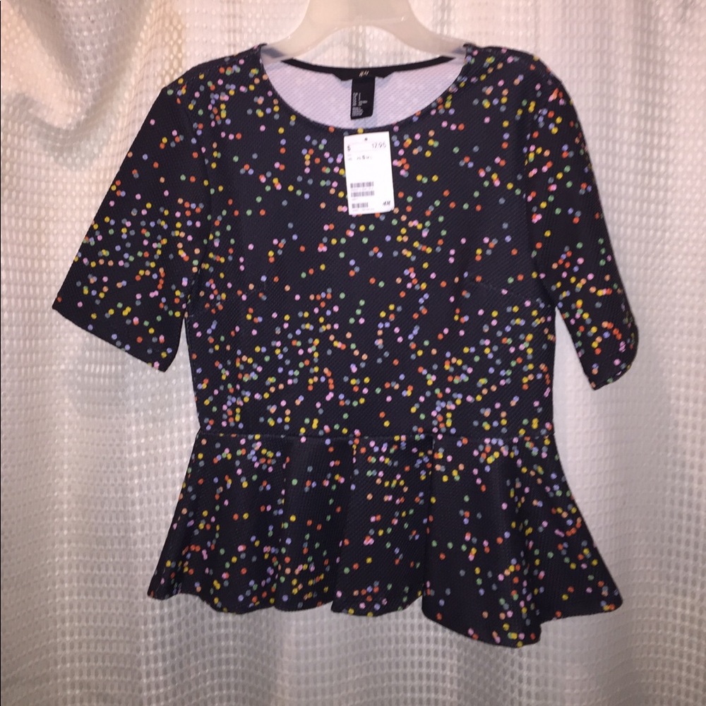NWT H&M PEPLUM TOP