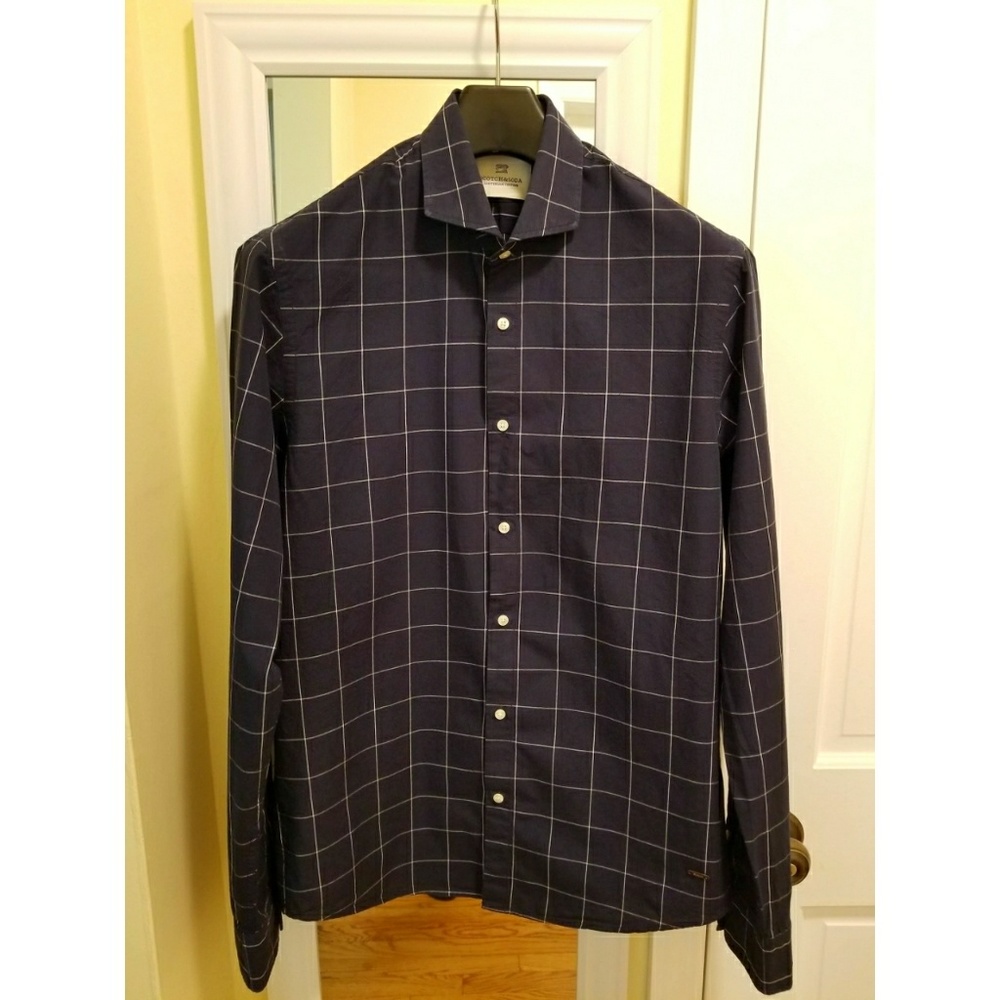 Scotch and Soda Windowpane button down shirt
