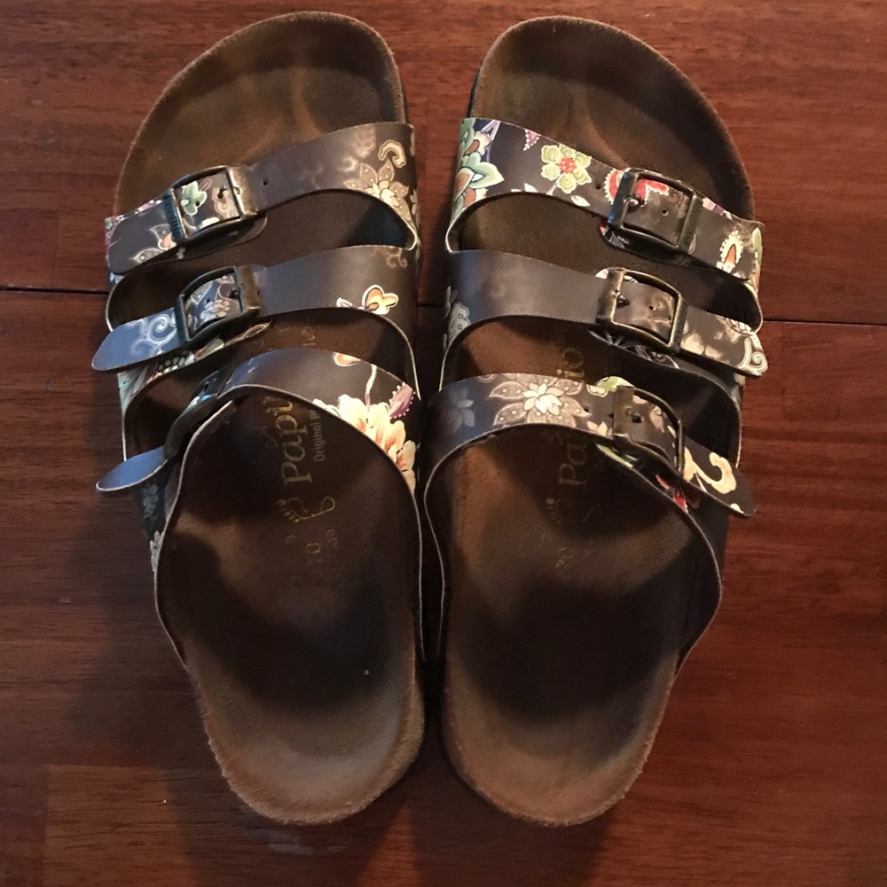 Birkenstock Papillio Brown with flowers size 42