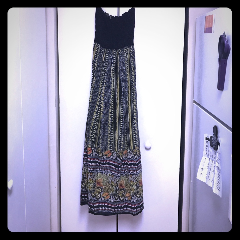 Strapless maxi dress