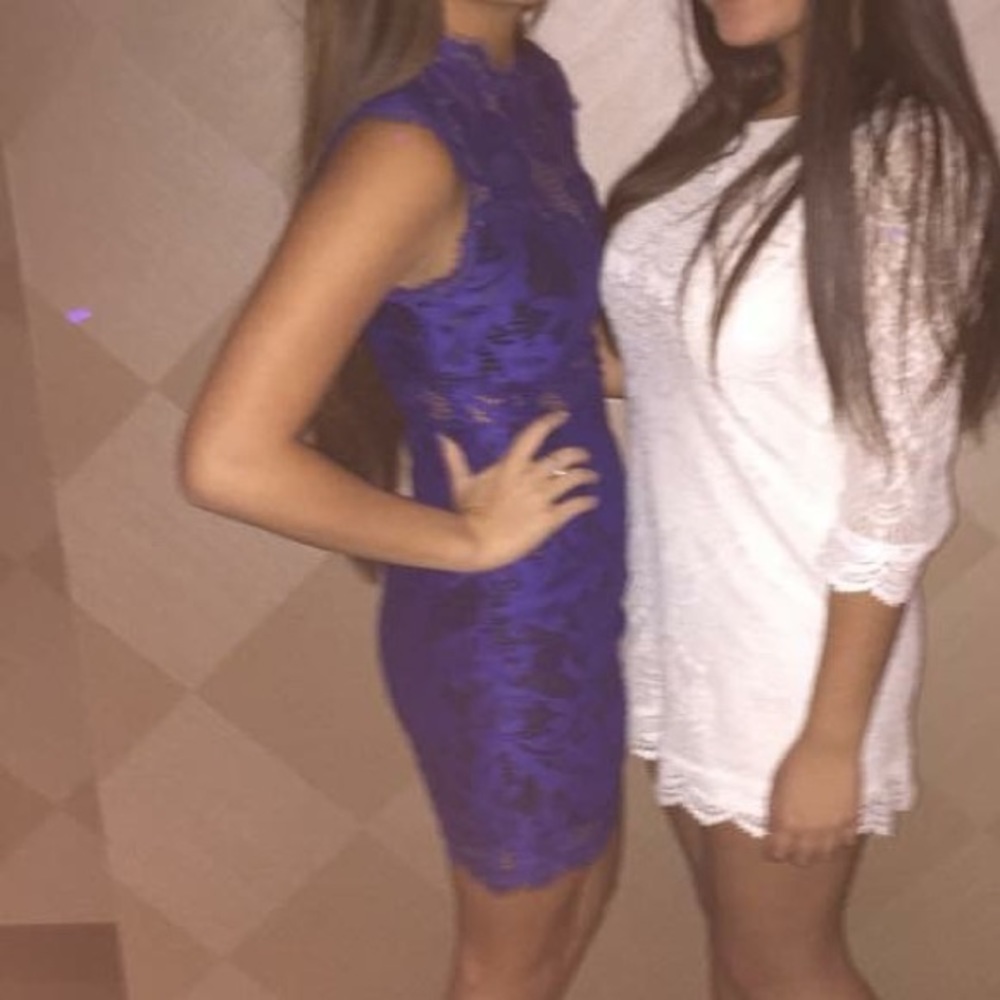 Forever 21 blue lace dress