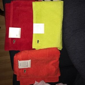 Lacoste Brand New colorful towels 🌹🌼🌺