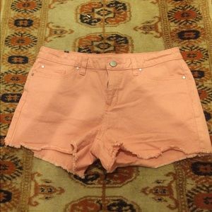 Pink high waisted jean shorts