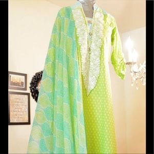 Gorgeous Pakistani Embroidered Mausamery Lawn Suit