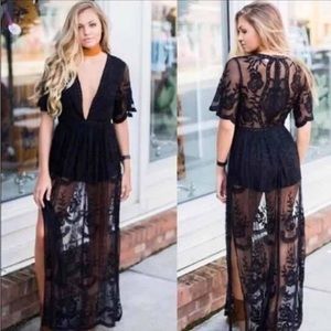Black Maxi Romper