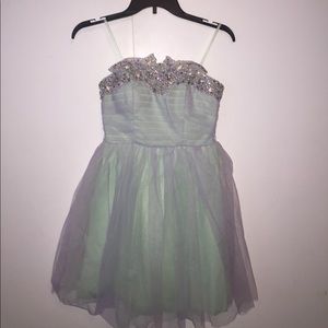 Light Teal short Formal/Prom Dress