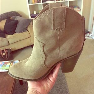 Tan booties