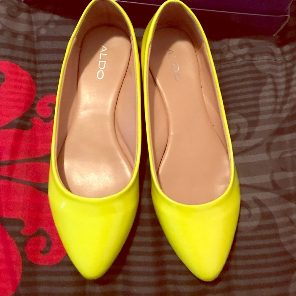 Neon yellow Aldo flats