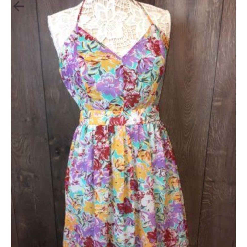 • Floral • Backless • Mini Dress