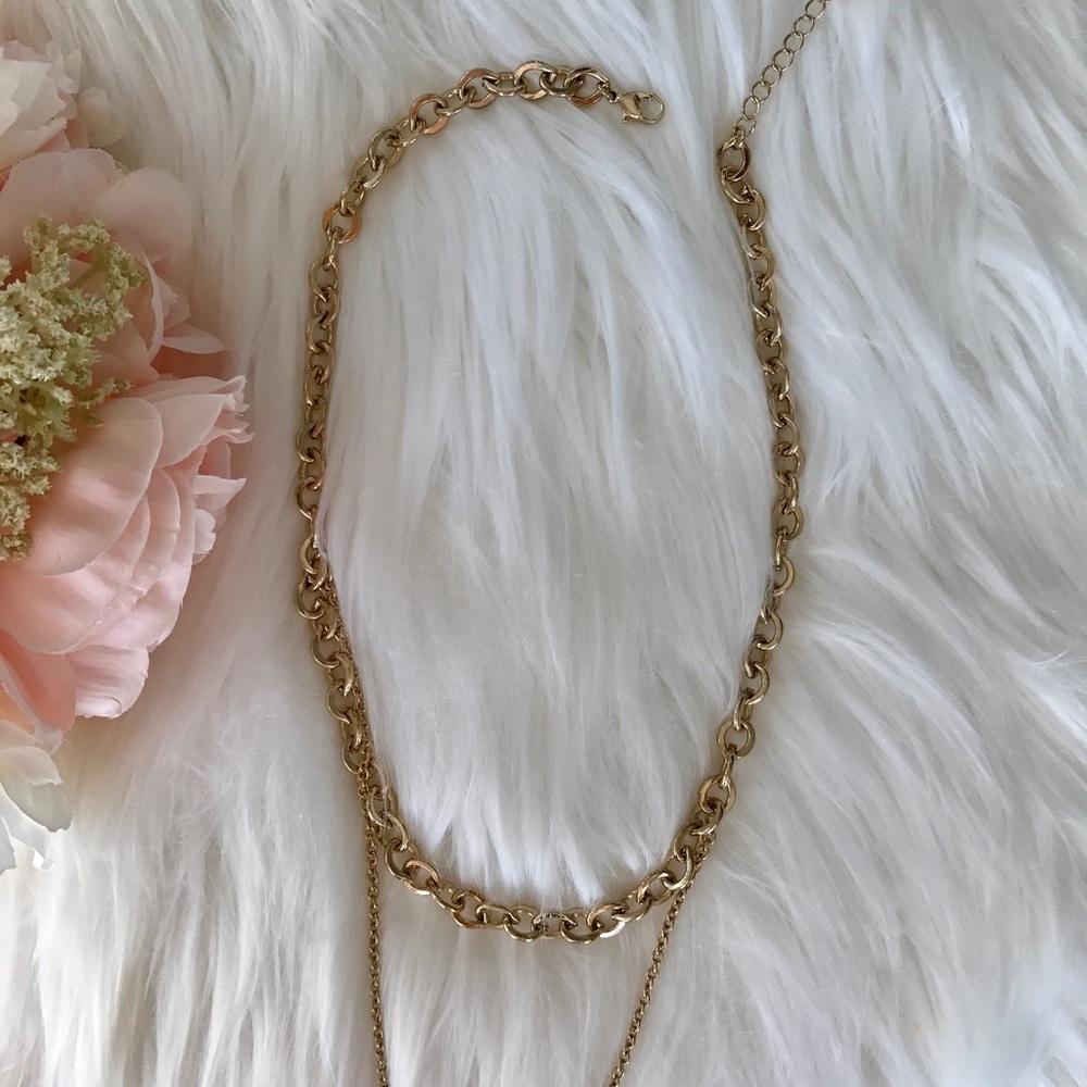 🌹Gold Key Necklace - Double chain