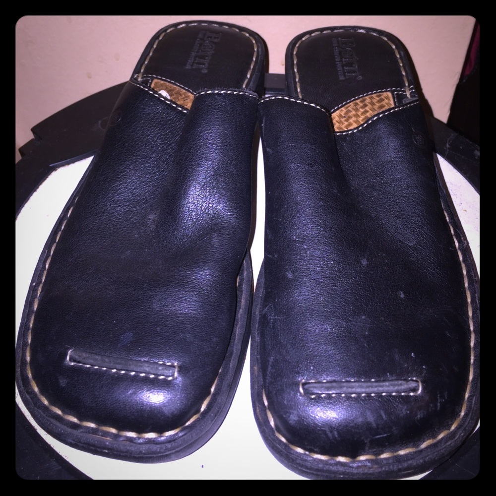 Kids Born leather slide on