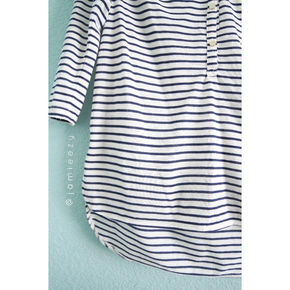 H&M | Striped Button V-Neck Top - Picture 3 of 5