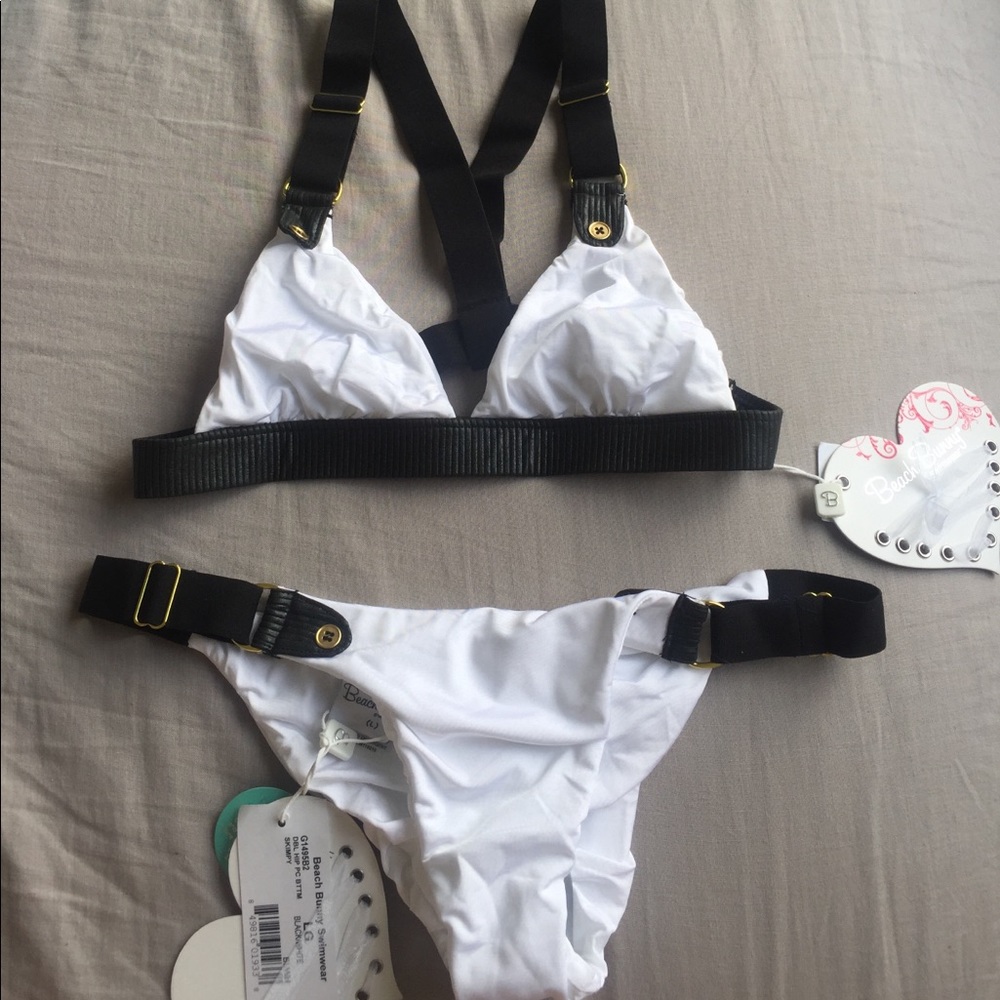 Black and white bikini