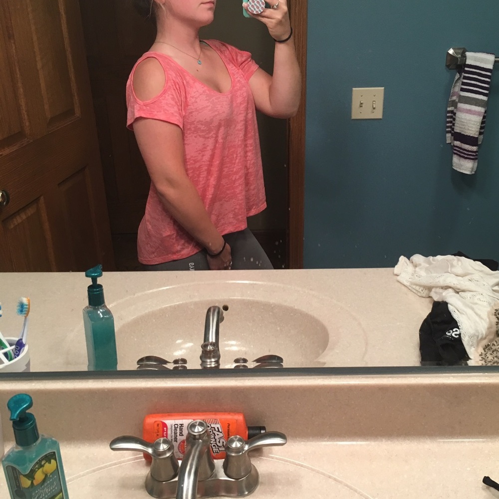 FOREVER21 Cut Shoulder Top