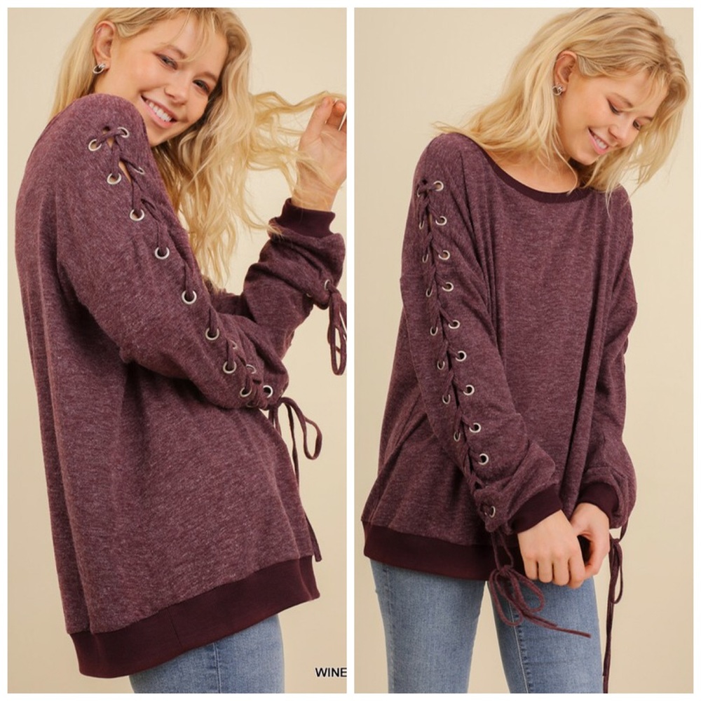 Stunning Prewashed Plum Top - Picture 3 of 5