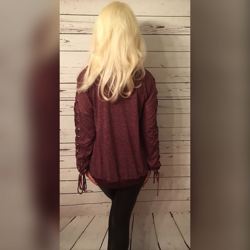Stunning Prewashed Plum Top - Picture 4 of 5