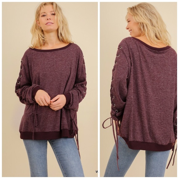 Stunning Prewashed Plum Top - Picture 5 of 5
