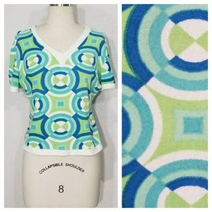 Vintage 60s/70s TerryCloth Novelty Print Top
