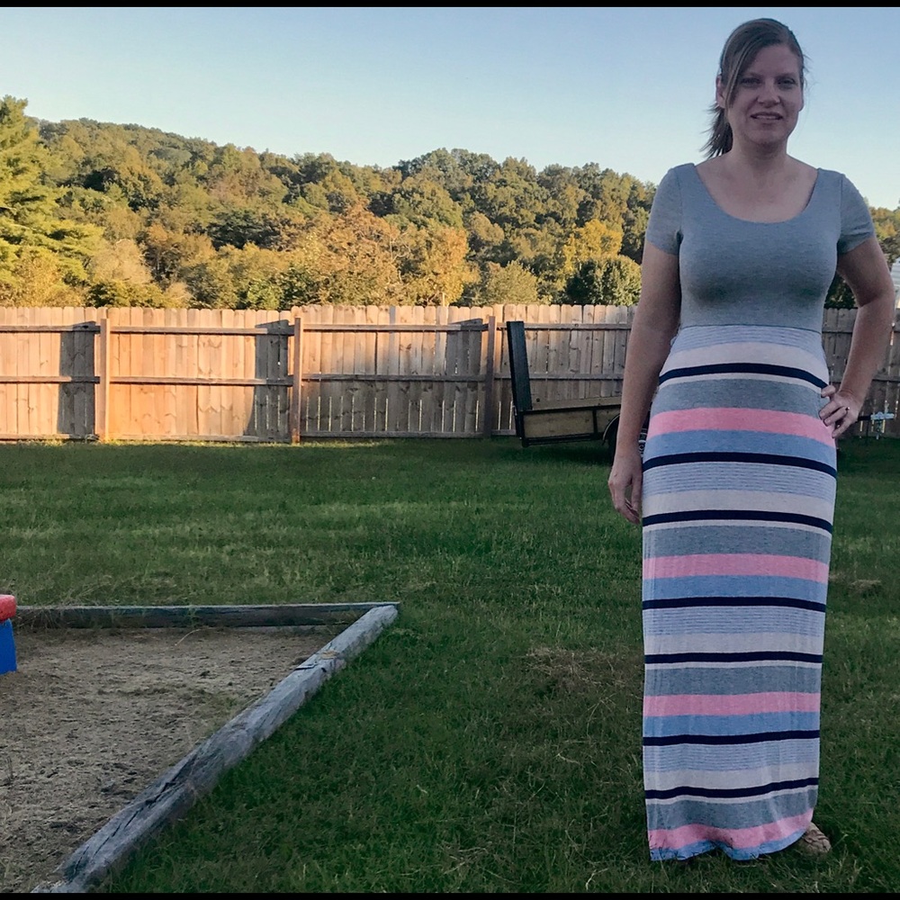 USA Made Gilli Striped Maxi Dress - Picture 2 of 6