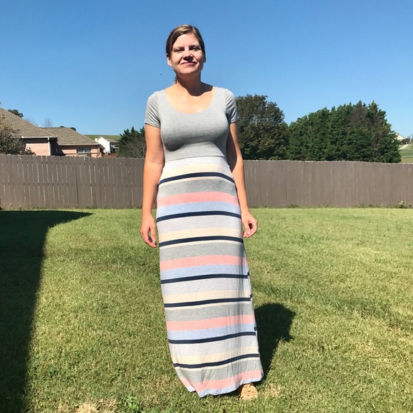 USA Made Gilli Striped Maxi Dress - Picture 6 of 6