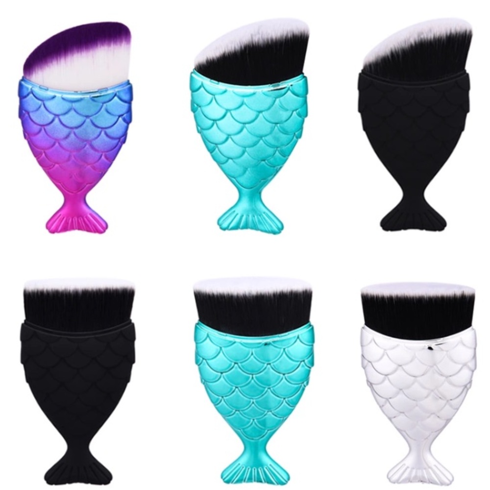 Mermaid Eyeshadow/Foundation Makeup Brushes
