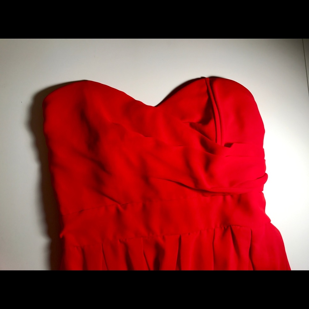 Red Flowy, chiffon event dress