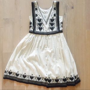 Suno embroidered midi dress