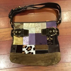 Coach Rare Ltd Edition Holiday Patchwork Messenger