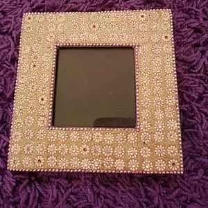 Pink floral picture frame