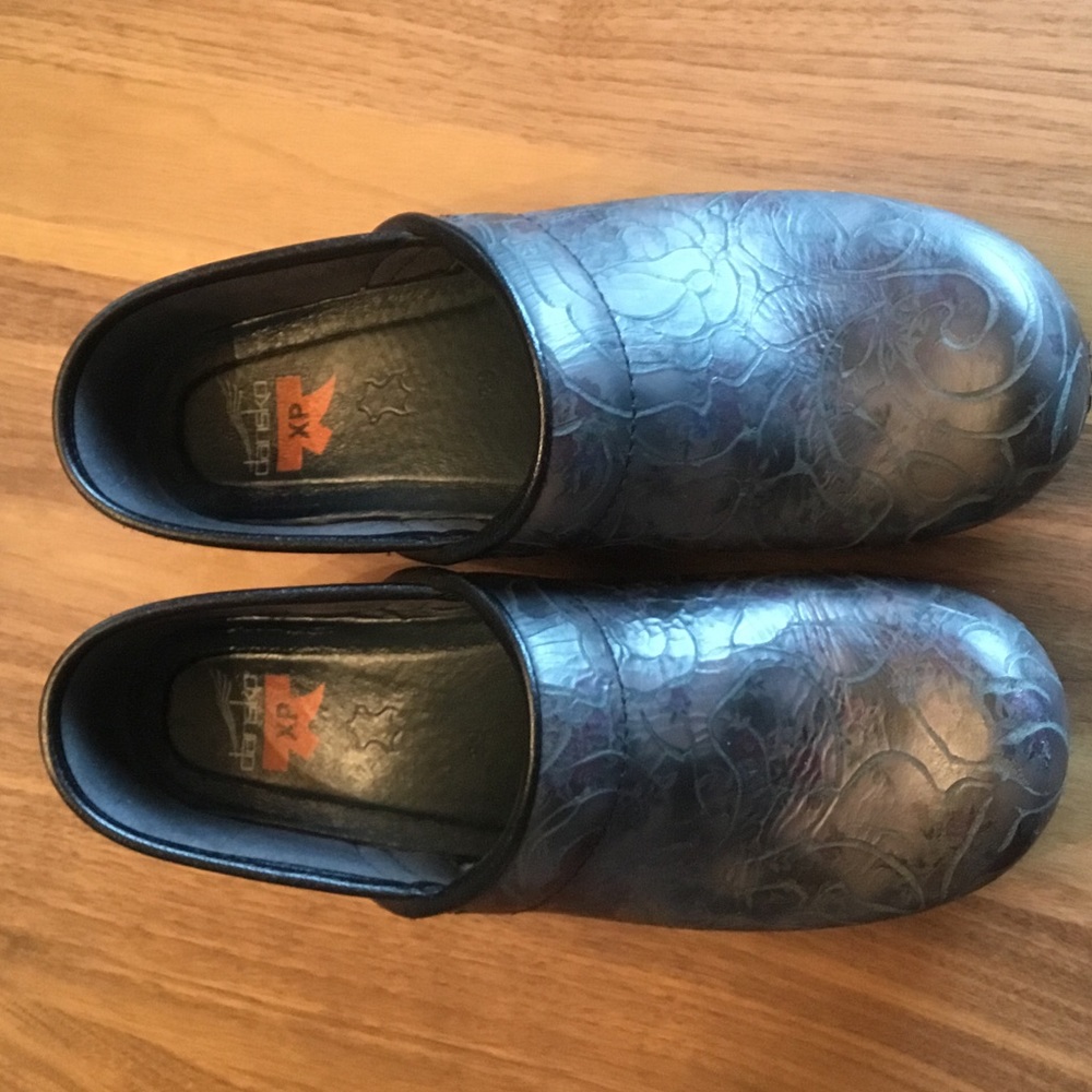 Dansko XP Professional Gray Vines Clogs Size 39