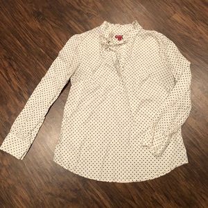 Black and white polka dot blouse