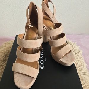 WB Coach Marina Plush Lux Suede Beechwood Size 7 M