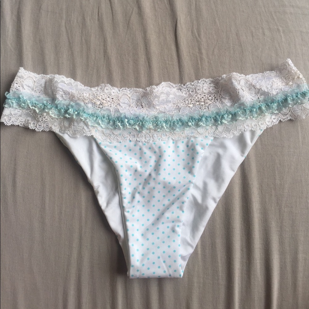 Bridal polkadot bikini bottom