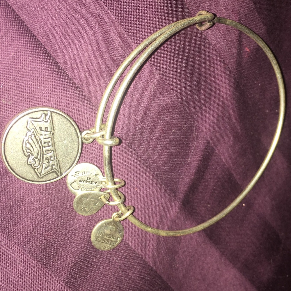 Silver Alex and Ani Eagles bracelet