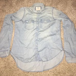 A&F denim button down