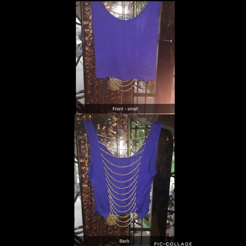 Beautiful blue backless crop top