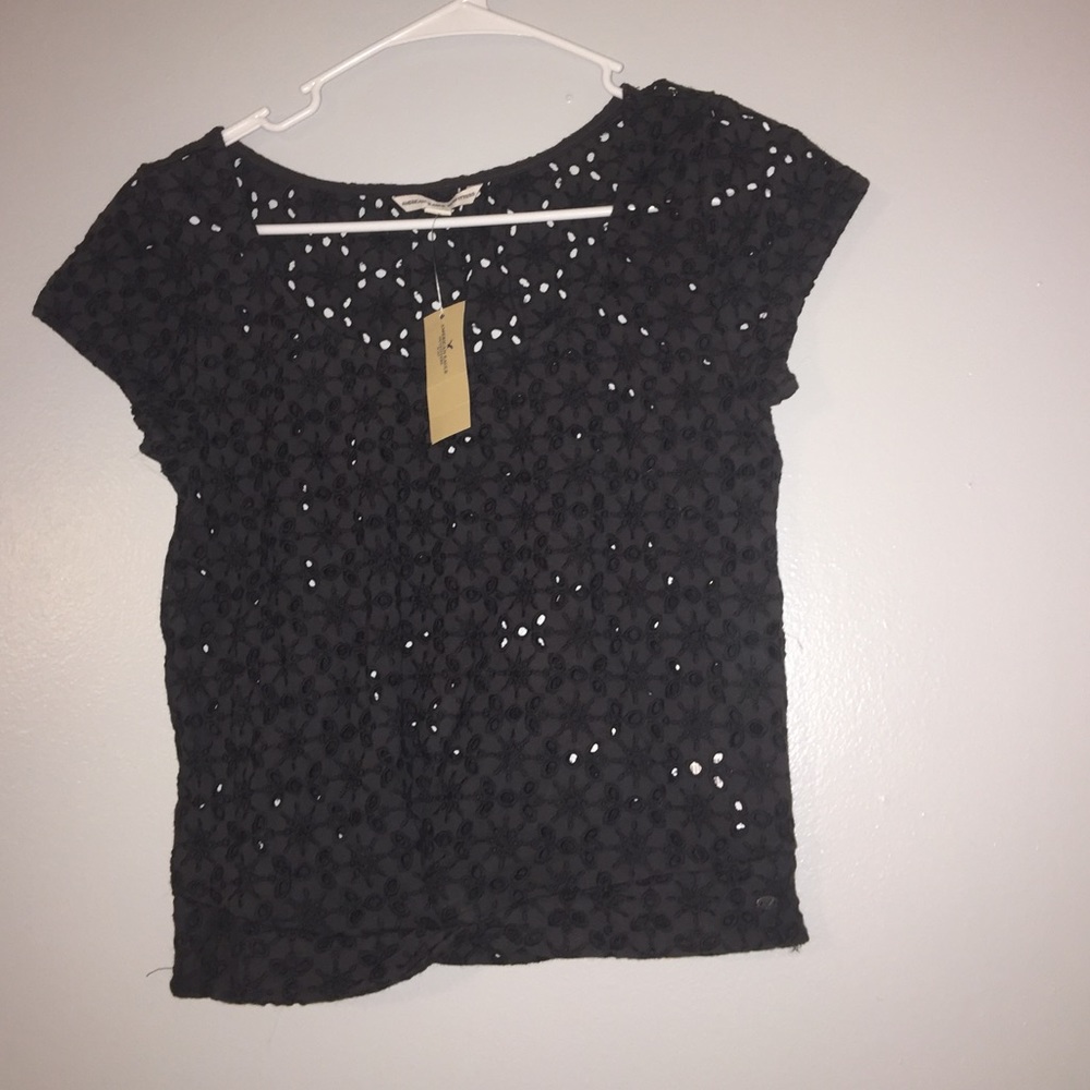 Navy blue crop top