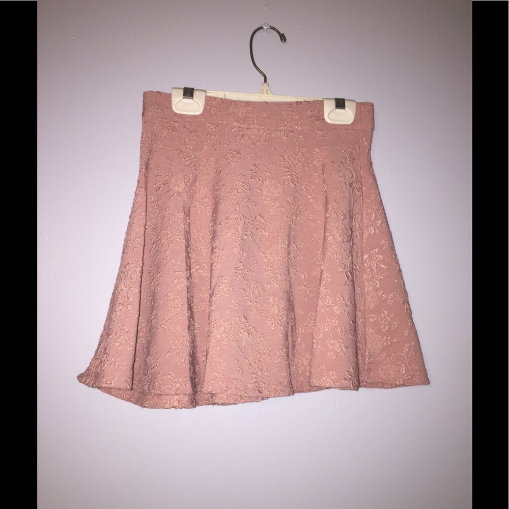Pink lace skirt