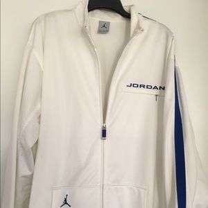 Mens white jordan zip up
